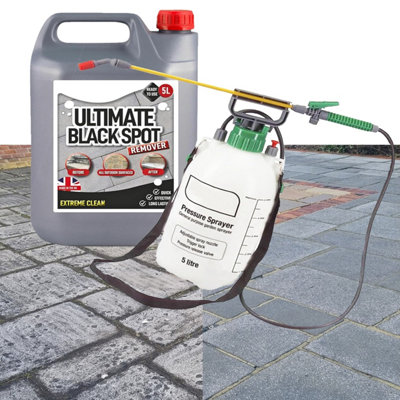 Pluto Packaging 5L Black Spot Remover & Pressure Sprayer Clean Stubborn Dirt & Grime from B&Q