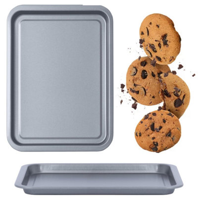 B&Q -  4 X Non-Stick 31Cm Large Rectangular Easy Clean Oven Trays Dishwasher Safe