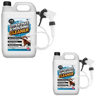 Pluto Packaging 4 X 5L Odour Free Litter Tray & Housing Cleaner Works On All Pet Housing With Hose Trigger from B&Q