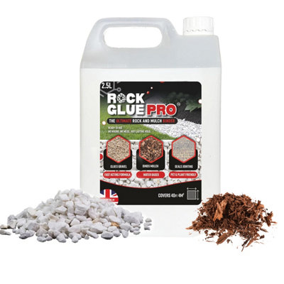 Pluto Packaging 2.5L Fast Drying Outdoor Garden Mulch Pebble & Gravel Glue from B&Q
