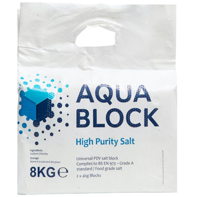 B&Q -  3 Packs (6 Blocks) High Purity Effective Block Salt Grade A Water Softening Units Optimal Performance