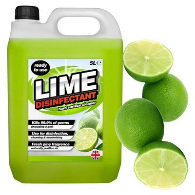 Pluto Packaging 4 X 5L Lime Disinfectant Hard Surface Ready To Use Multipurpose Kitchen & Bathroom Cleaner from B&Q