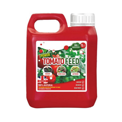 Pluto Packaging 4 X 1L Nutrient Packed Concentrated Tomato Feed Perfect For Growing Healthier Vegetables & Tomatoes from B&Q