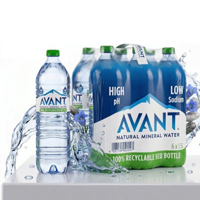 Pluto Packaging 1.5 Litre Natural Still Mineral Water Low Sodium High Ph For Longer Lasting Hydration (Pack Of 6) from B&Q