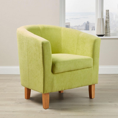 Home Source Bedford Small Padded Tub Accent Occasional Armchair Green from B&Q