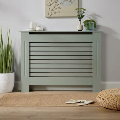 B&Q -  York Medium Radiator Cover Grey