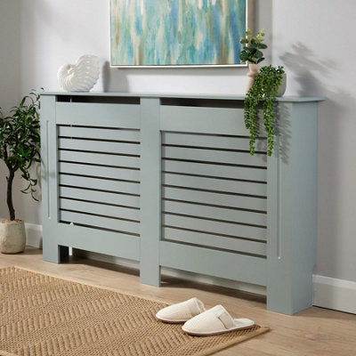 B&Q Home Source York Large Radiator Cover Grey