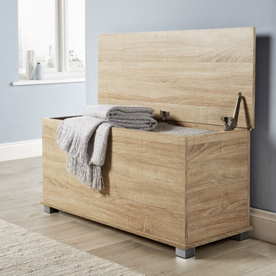 Home Source Malmo Storage Ottoman Chest Sonoma Oak Effect from B&Q
