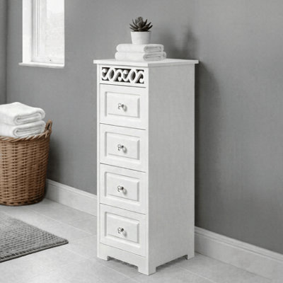 Home Source Whitehaven 4 Drawer Chest Storage Unit White from B&Q
