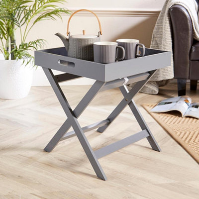 Home Source Alpine Butlers Side Table Grey from B&Q