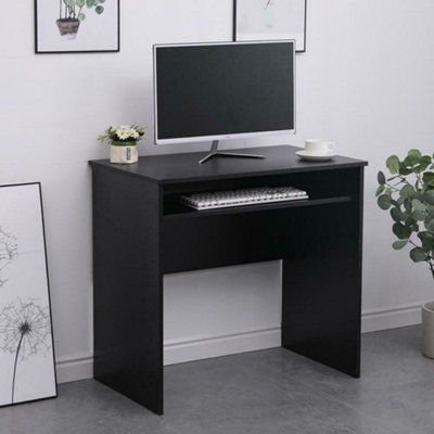 Home Source Newport Space Saving Computer Home Office Study Desk With Keyboard Tray Black from B&Q