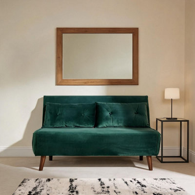 Home Source Morella Green 2-Seater Double Sofa Bed from B&Q