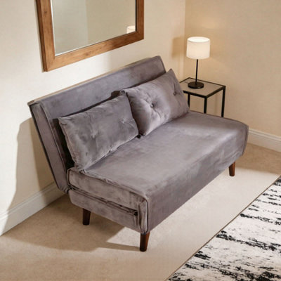 Home Source Morella Grey 2-Seater Double Sofa Bed from B&Q
