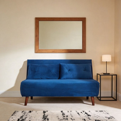 Home Source Morella Blue 2-Seater Double Sofa Bed from B&Q