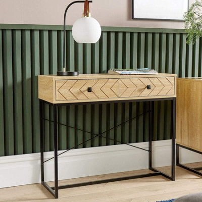 Home Source Aztec 2 Drawer Hallway Console Table from B&Q