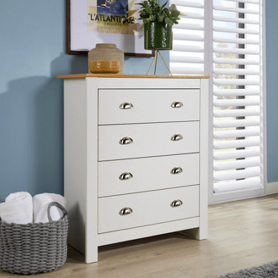 Home Source Camden 4 Drawer Chest Bedroom Storage Unit White from B&Q