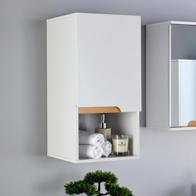 Home Source Florence Hanging Bathroom Wall Storage Cabinet White from B&Q