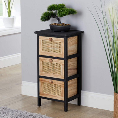 Home Source Mosina Fully Assembled 3 Drawer Rattan Storage Chest from B&Q