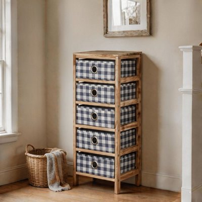 Home Source Weybourne Fabric 5 Drawer Storage Chest from B&Q
