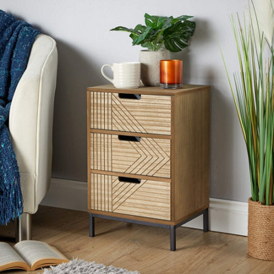 Home Source Mundesley 3 Drawer Bedside from B&Q