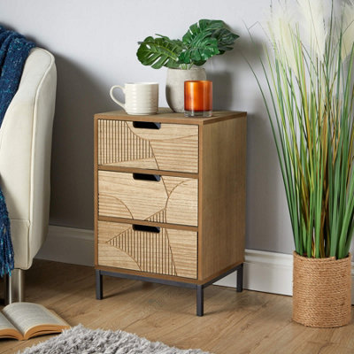 Home Source Reedham 3 Drawer Bedside from B&Q