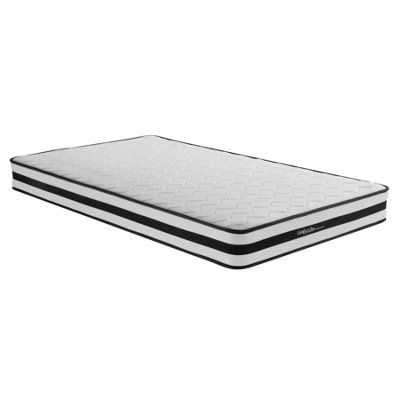 Home Source Orion Bonnell Coil System White Quilted 3Ft Single Mattress Medium Firm from B&Q