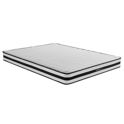 Home Source Orion Bonnell Coil System White Quilted 4Ft6 Double Mattress Medium Firm from B&Q