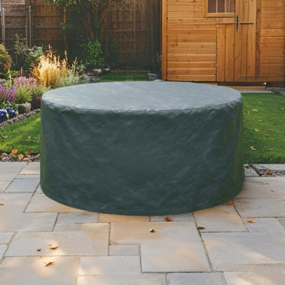 Home Source Duracover Small Round Patio Set Cover - Grey - Image 4