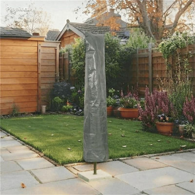 Home Source Duracover 160Cm Heavy Duty Waterproof Parasol Jumbo Protective Cover Grey