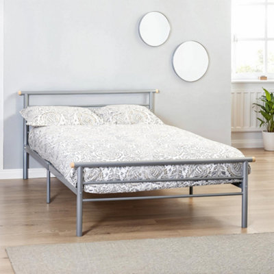 B&Q -  Orion 4Ft Small Double 120Cm Bed Frame In Metal With Metal Base