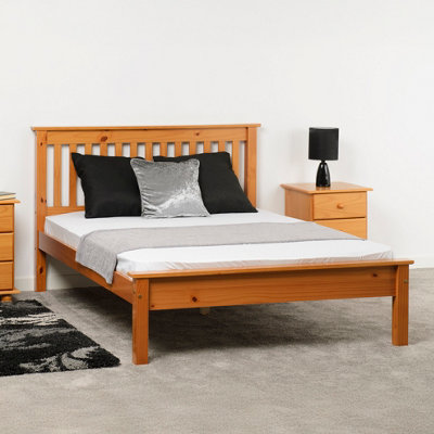 Seconique Monaco 4Ft6 Double Bed Low Foot End In Antique Pine from B&Q