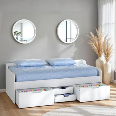 B&Q -  Dante Day Bed In White 3Ft Single With Slats