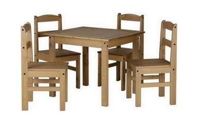 Seconique Panama Dining SetNatural Wax from B&Q