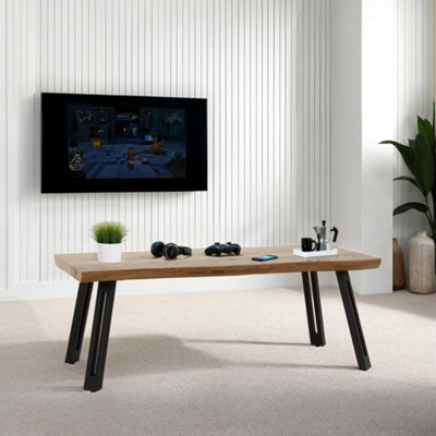 Seconique Quebec Wave Edge Coffee Table In Oak Effect And Black