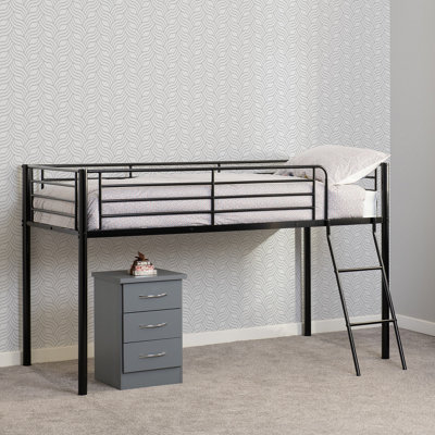 Seconique Kora Mid Sleeper Metal Bed Frame In Black Finish Fits  3Ft Single Mattress from B&Q