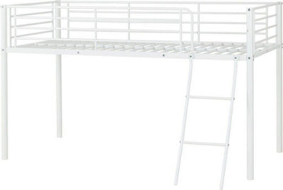 Seconique Kora Mid Sleeper Metal Bed Frame In White Finish Fits  3Ft Single Mattress from B&Q