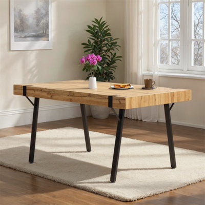Seconique Treviso Dining Table - Light Oak Effect - Brown - 150cm Width - Image 6