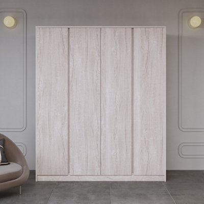 Seconique Malvern 4 Door Wardrobe Urban Snow