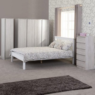 Seconique Monaco 4Ft Small Double Bed Low Foot End White from B&Q