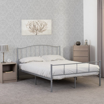 Seconique Harlow 4Ft6 Double Metal Bed Silver from B&Q