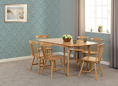 Seconique Emery Extending Dining Set Solid Pine With 6 Chairs from B&Q