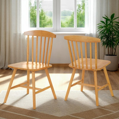 Seconique Emery Dining Chairs Priced Per Pair Solid Pine In Natural Oak Effect from B&Q