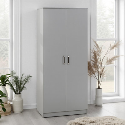 Seconique Dakota 2 Door Wardrobe Light Grey from B&Q