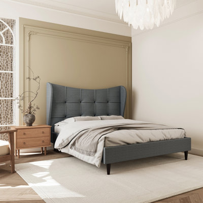 Seconique Verona 4'6" Bed FrameGrey Fabric