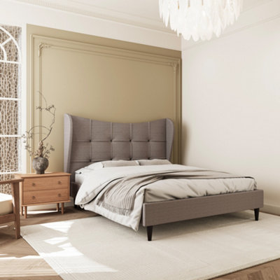 Seconique Verona 4'6" BedBrown Fabric