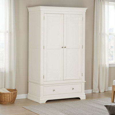 Seconique 2 Door Wardrobe And Oak (Partially Assembled) Bordeaux/Ivory