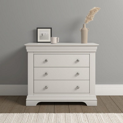 Seconique Bordeaux 3 Drawer Chest  Ivory And Oak Fully Assembled from B&Q
