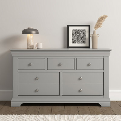 Seconique Bordeaux 3 + 2 Drawer Chest Pebble Grey Fully Assembled from B&Q