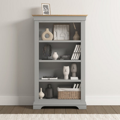 Seconique Bordeaux Bookcase Pebble Grey/oak  Fully Assembled from B&Q