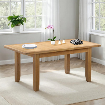 Seconique Windsor Extending Dining Table Real Natural Oak Part Assembled from B&Q